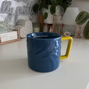 Starbucks Navy and Yellow Mug